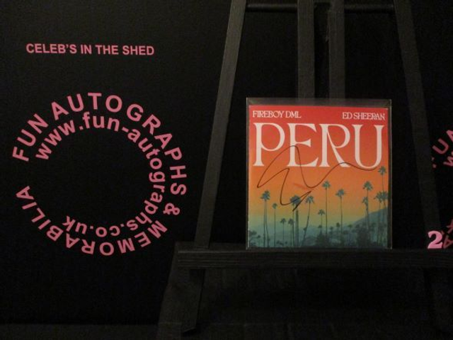 Ed Sheeran - 'Peru' Authentic Autographed Single Cover (2)