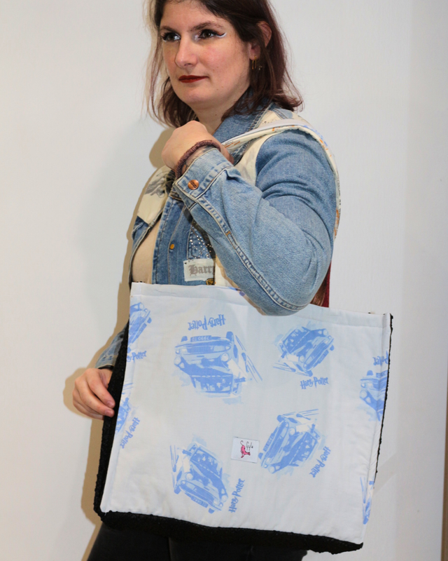 🎒 Sac Cabas Sketch Harry Potter - Pièce Unique 🌿