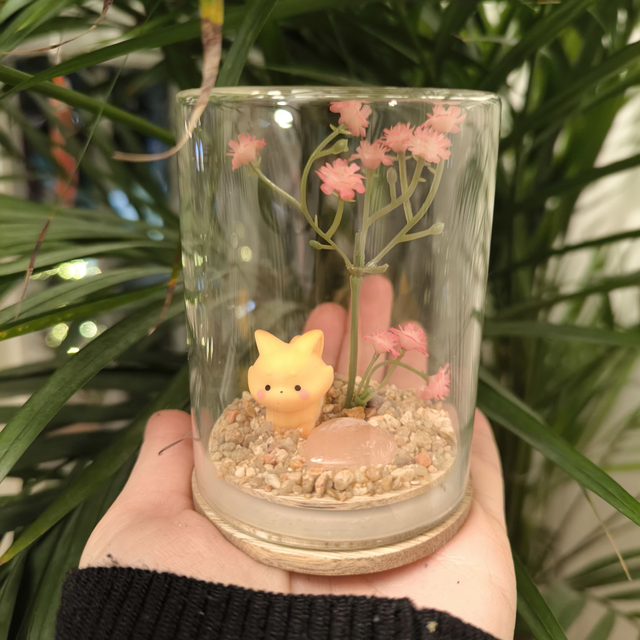 Ami protecteur - Renard allongé (quartz rose)