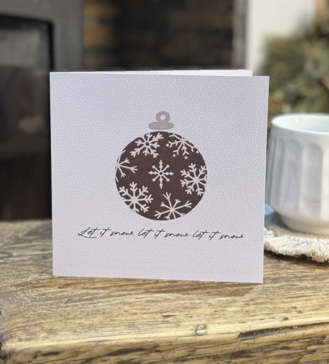 Cosy Christmas Card - Let It Snow