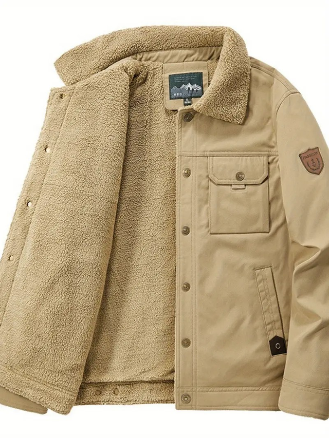 Men's Casual Thickened Fleece-Lined Coat