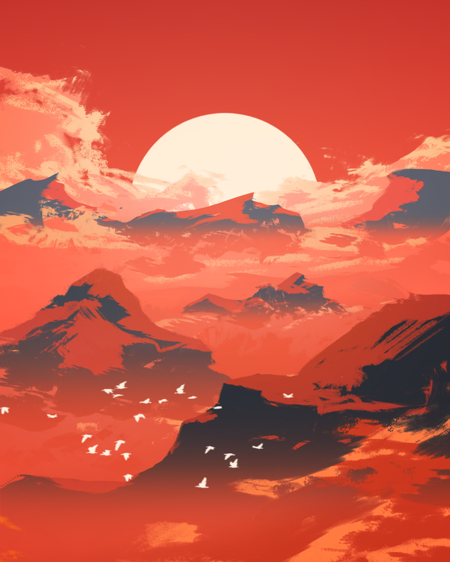 FineArt Print - Red Sun