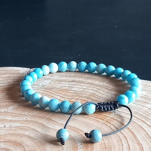 Bracelet ajustable en Larimar