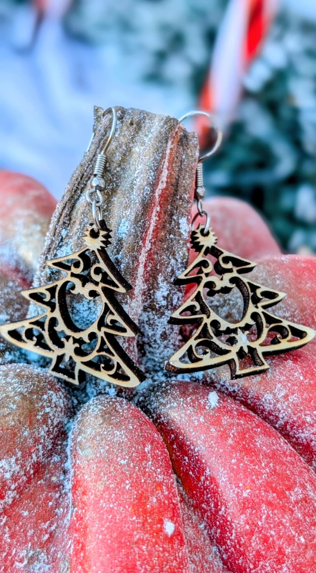 Boucles d&#039;oreille sapin