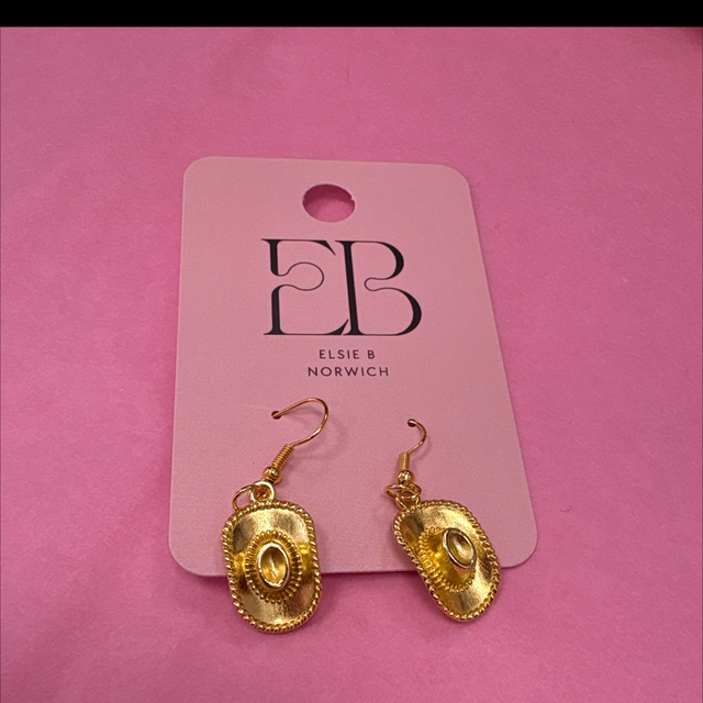 Cowboy hat earrings 