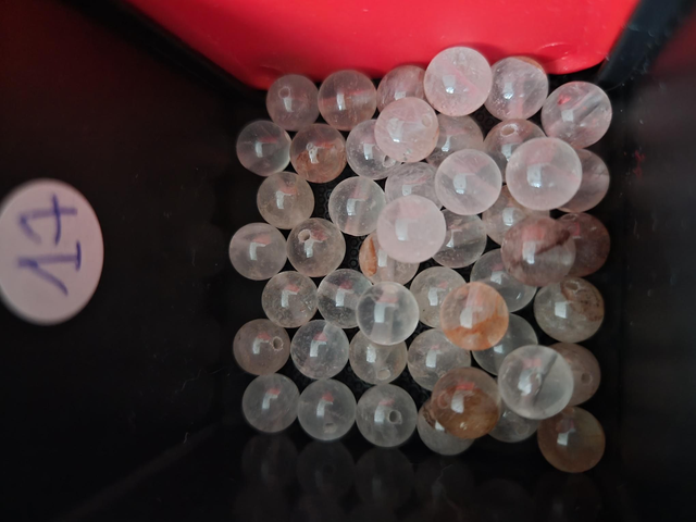 Quartz Hématoïde rouge 8 mm.