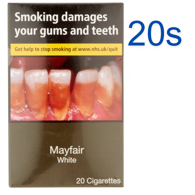 Mayfair White Cigarettes, 20s 