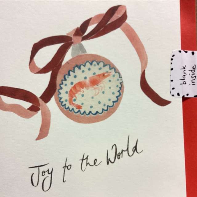 Christmas Blank Inside - Bauble ‘Joy to the world’ BI
