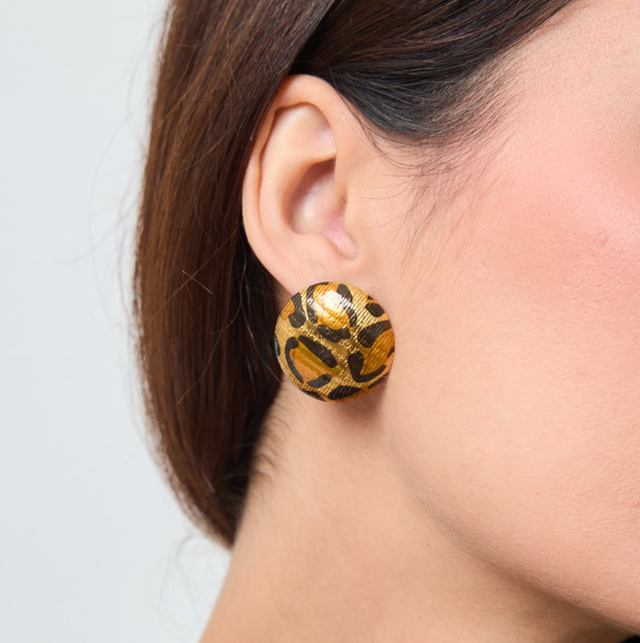 Boucles ronde leopard