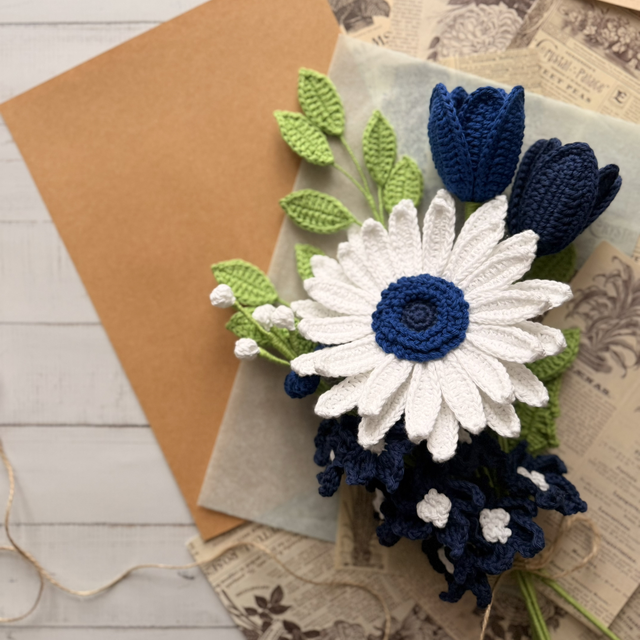 Bouquet gerbera et pied d’alouette