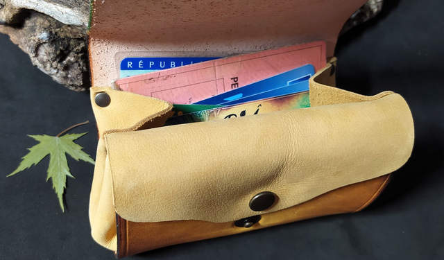 Porte Monnaie Soufflet- Feuille d'Erable