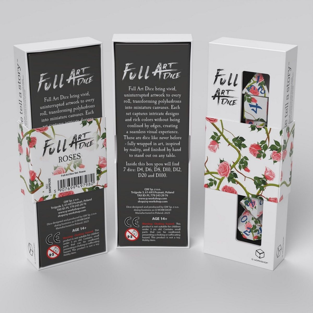 Full Art Dice Set: Roses
