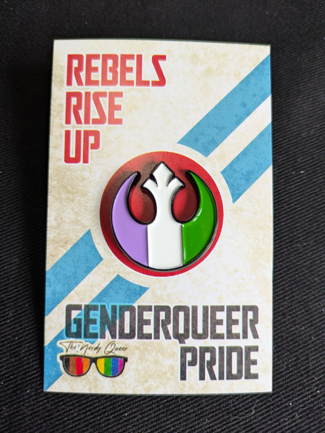 Star Wars Rebel Alliance Inspired Genderqueer Pride Soft Enamel Pin Badge