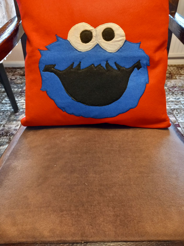 Blue Monster Cushion Cover