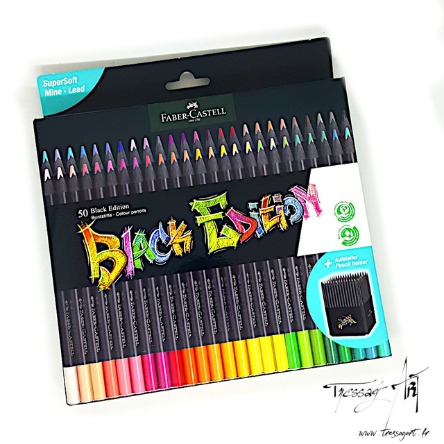 FABER CASTELL - 50 CRAYONS DE COULEURS BLACK EDITION - FB061