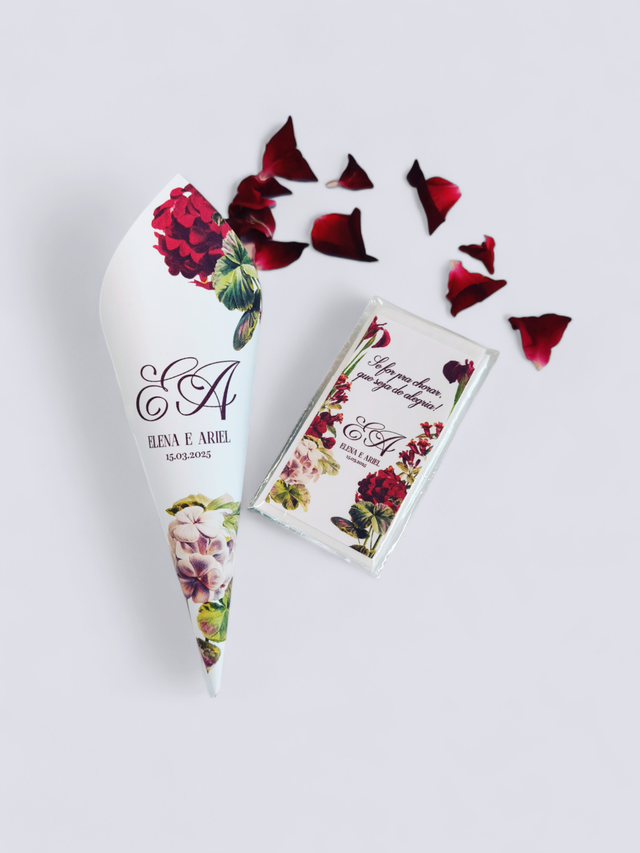 Papelaria de casamento Bouquet Vermelho - cod.100