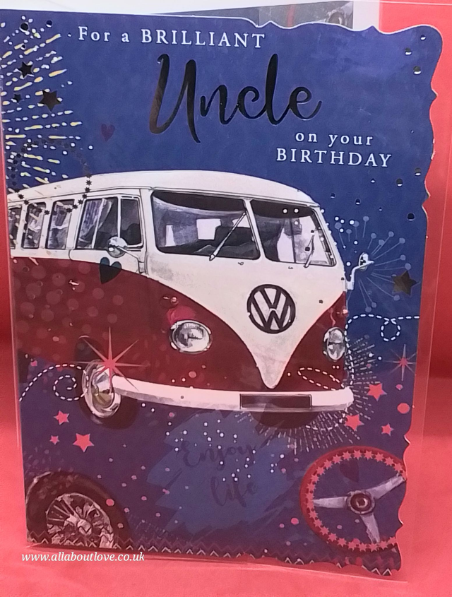 Uncle Birthday Card Stunning Campervan Design