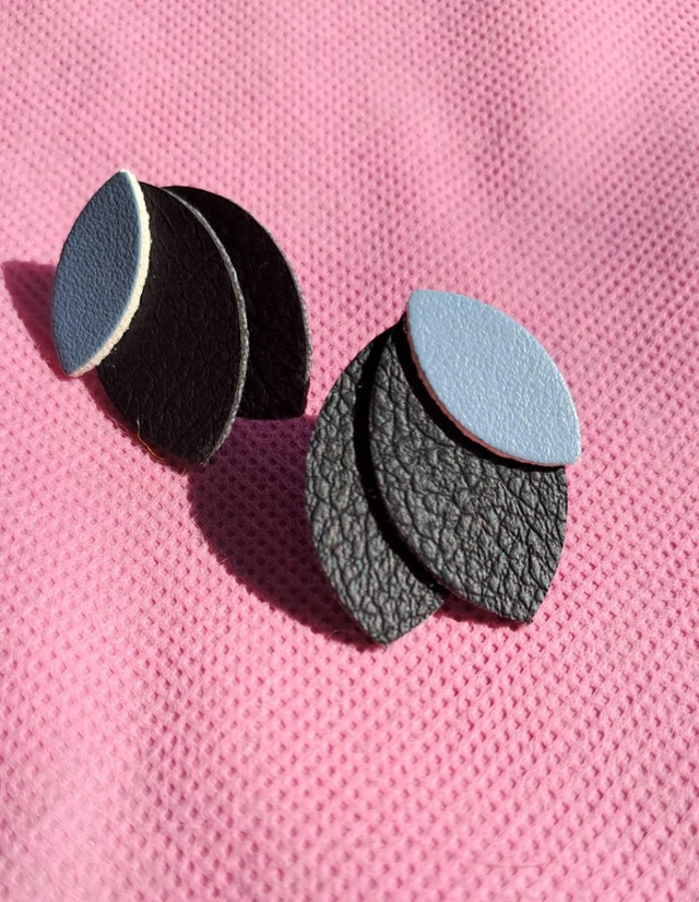 Boucles d'oreilles en matière végétale de pommes 