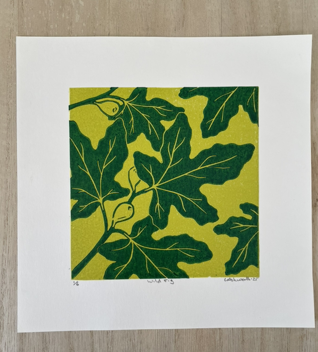 Wild Fig Limited Edition Mini Lino Print