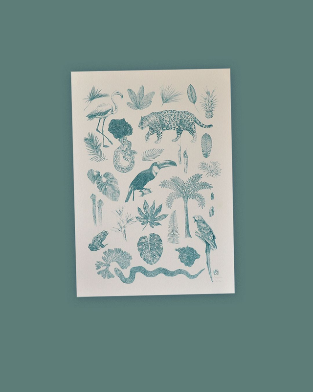 Affichette A4 jungle mania