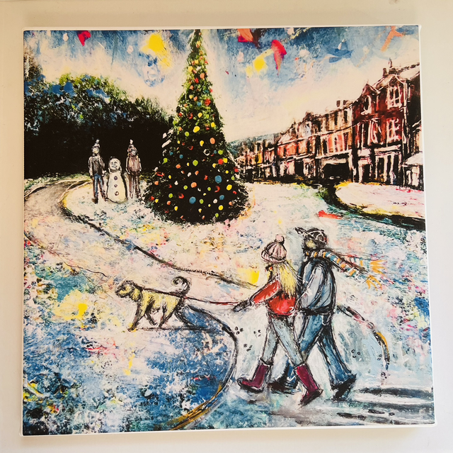 Print- Gala- A Walk in Bank Street Garden