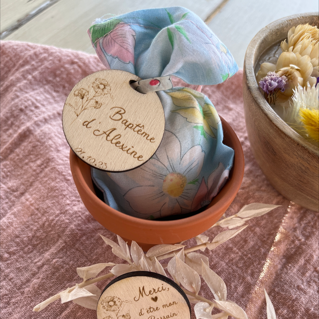 Lot de 10 Étiquettes à dragées (pochon non compris)