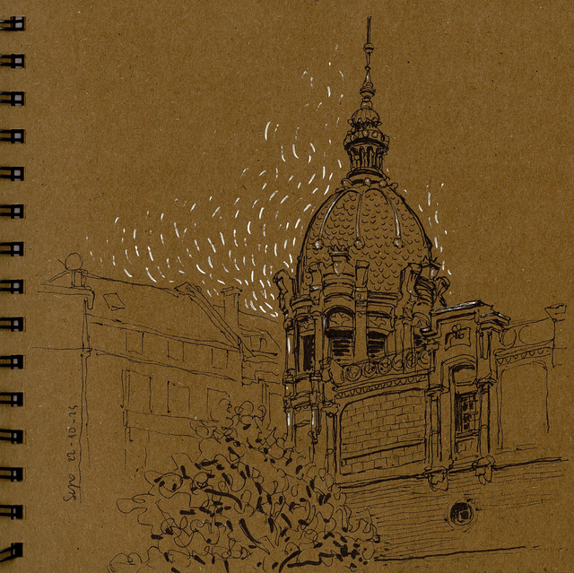 Dibujo Alhondiga Bilbao