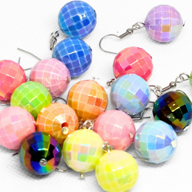 Colourful Disco Ball Earrings