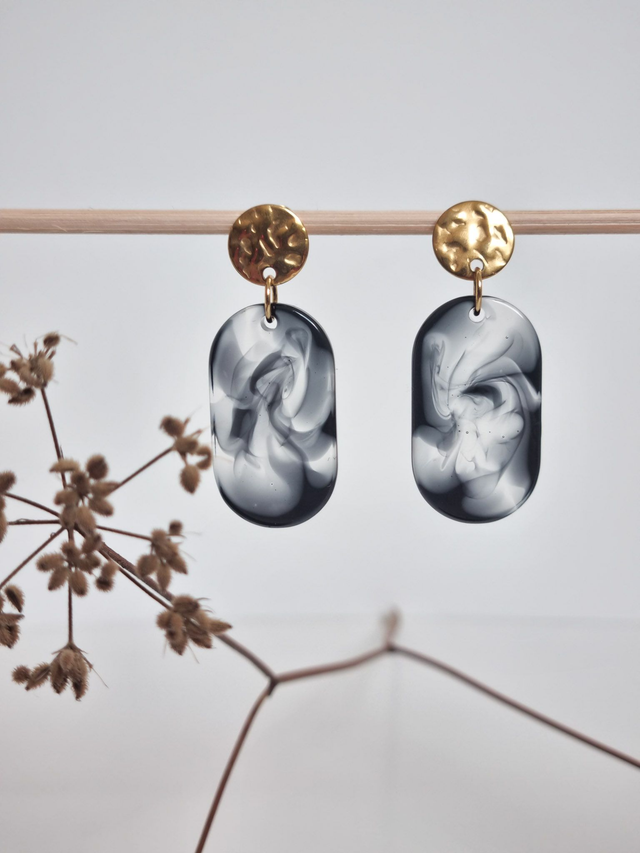 Pastille : noir marbré