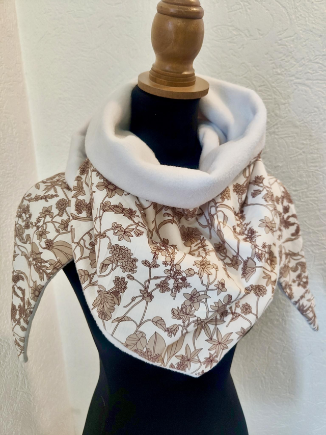 Chèche chaude polaire écru 