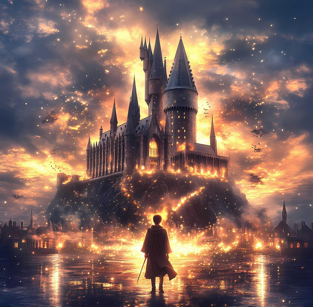 Panneau chateau en Polyester - 20x20cm 