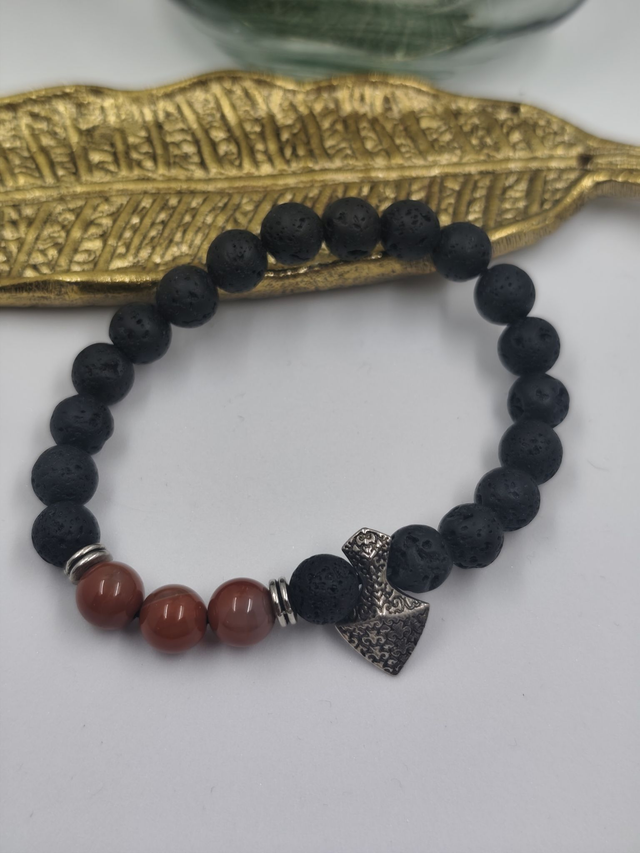 Bracelet Pierre de Lave &amp; Cornaline