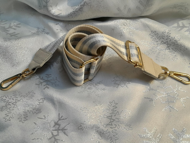 Sangle de sac ligne argent 