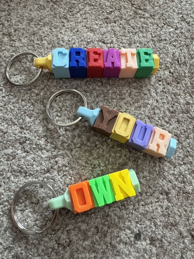Name Spinner Keychain