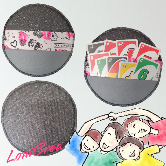 Porte Carte Rond "Girly2"