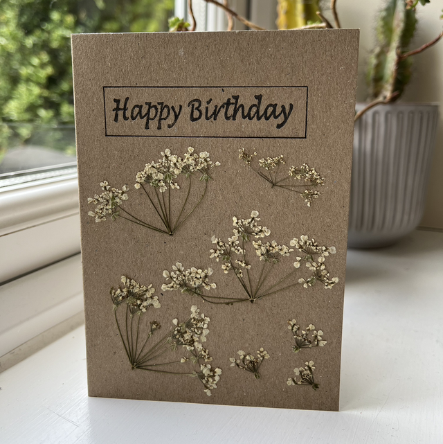 Happy Birthday - Cow Parsley Card
