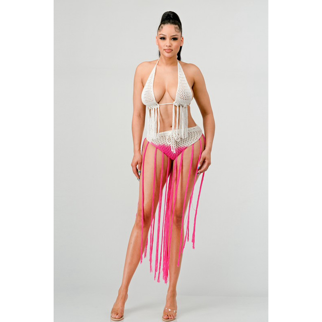 Ensemble Franges Pink