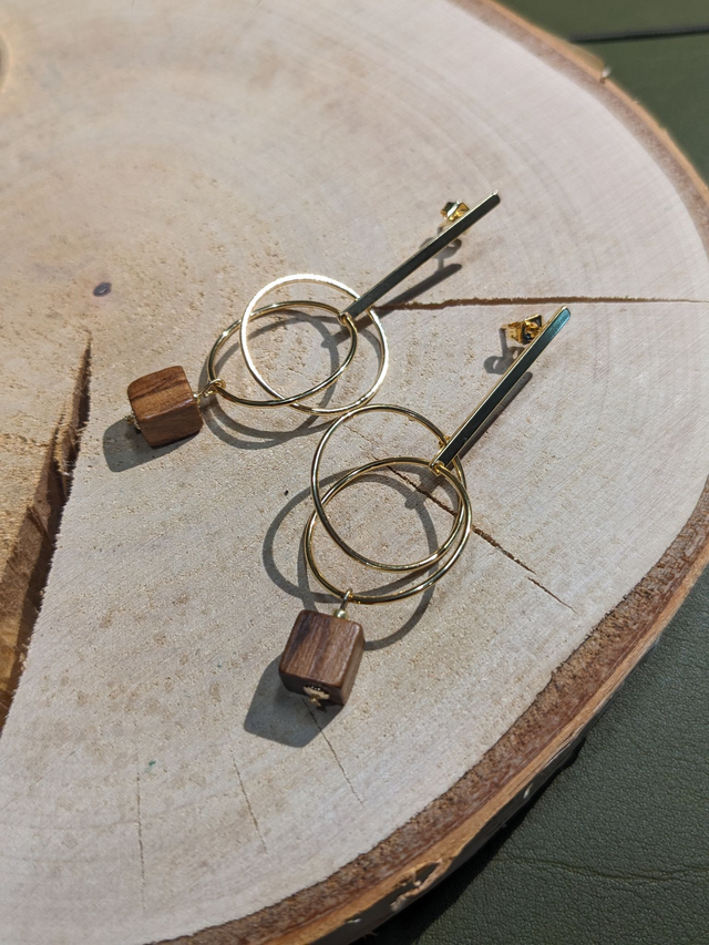 "Simouneto" - Pendants Olivier, Or