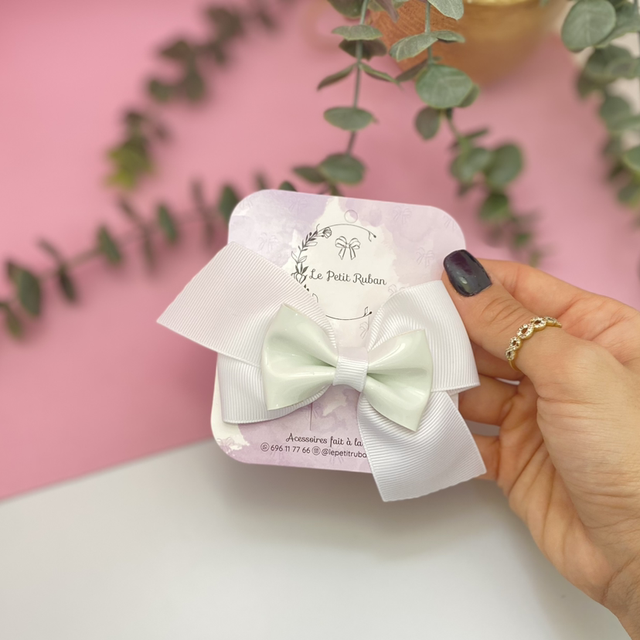 Barrettes délicat blanc vernis 