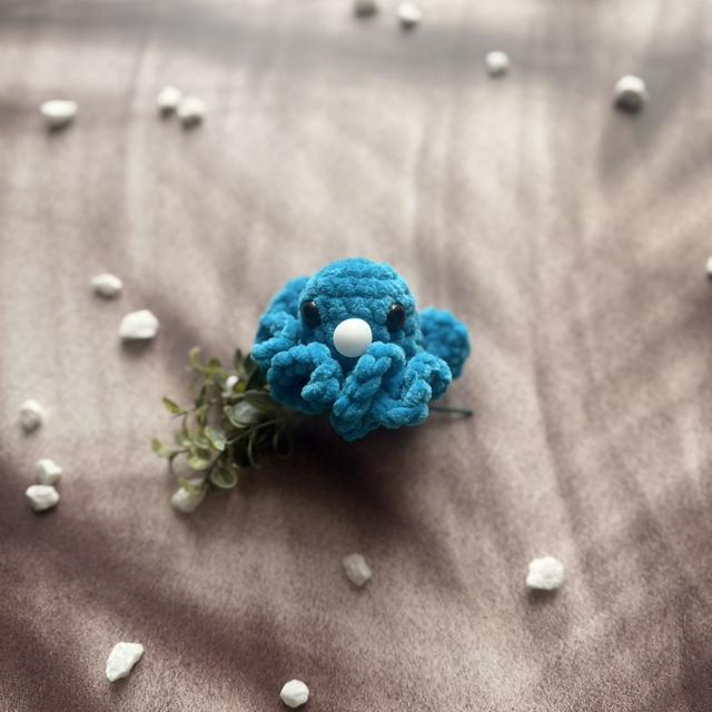 Antistress poulpe tout doux bleu