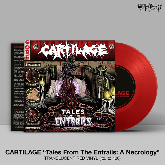 CARTILAGE : Tales From The Entrails: A Necrology (2025) Red 7" Vinyl