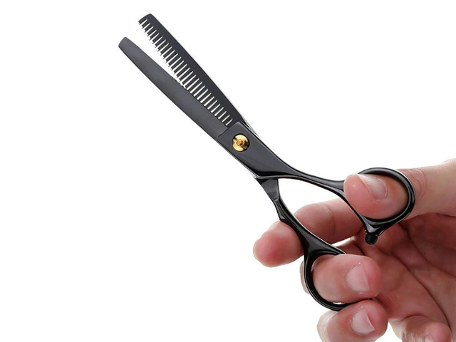 Ciseaux à effiler, ciseaux de coiffure noirs
