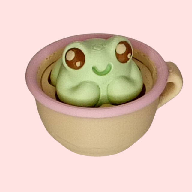 Teacup Frog Click Fidget Keychain