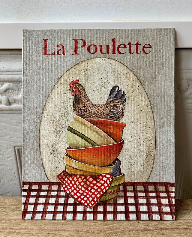 Carton toilé "la poulette"