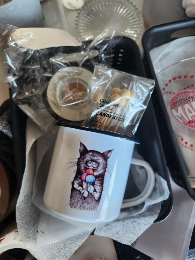 Mug Gourmand &amp; coconing  &quot; Le chat Gourmand &quot; 