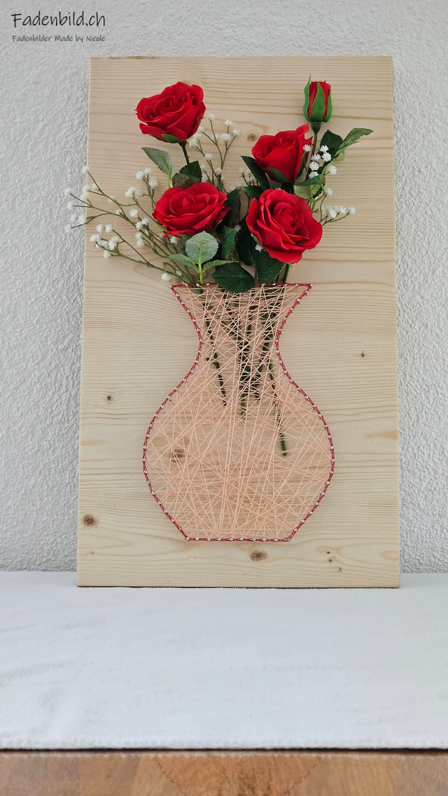 Fadenbild "Blumenvase" 