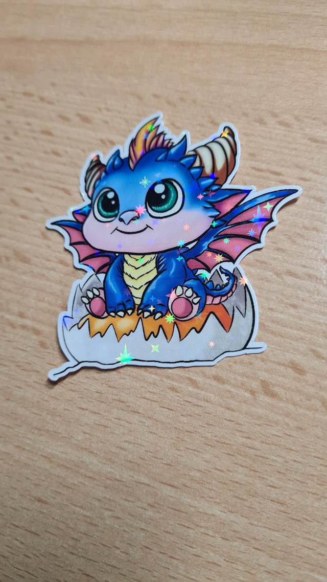 Sticker "Drachenbaby" Glitzer