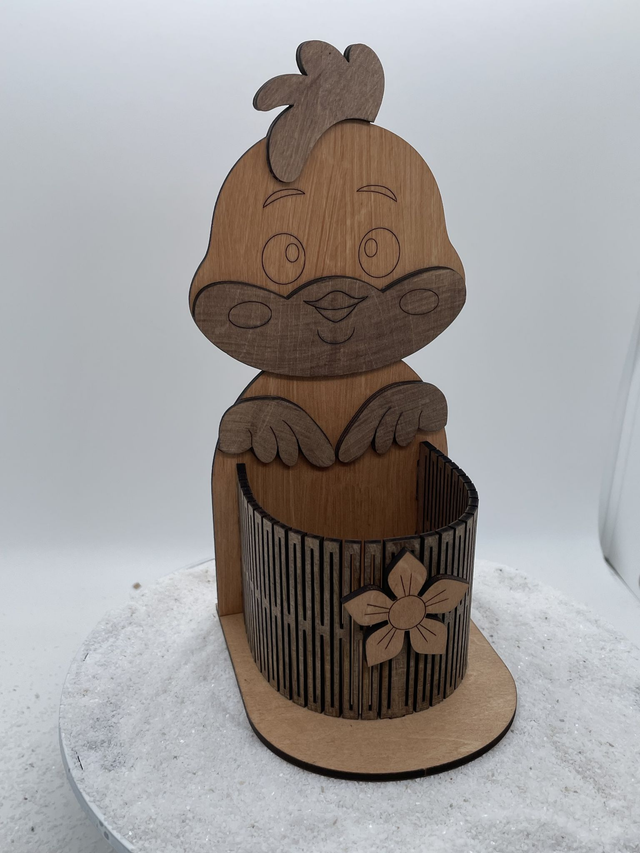 Panier arrondi pour friandises modèle Poussin