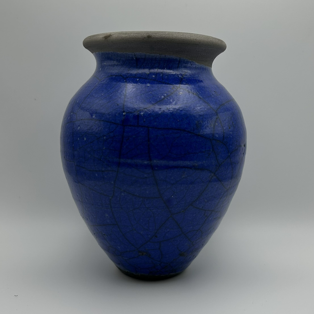 Raku Blue Crackle Glaze