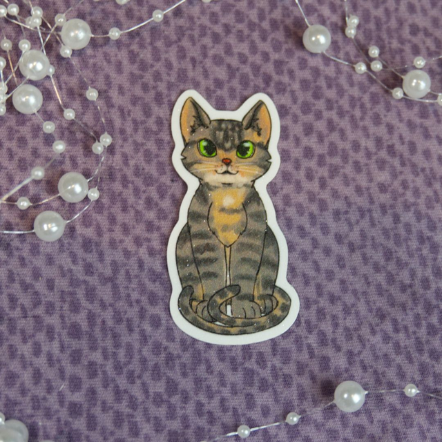 Frosted Sticker Cat Familiar